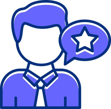 Müşteri geribildirim simgesi, vektör illüstrasyonu basit tasarım