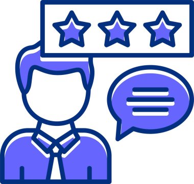 Müşteri geribildirim simgesi, vektör illüstrasyonu basit tasarım