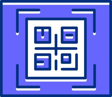 qr kod simgesi vektör çizimi