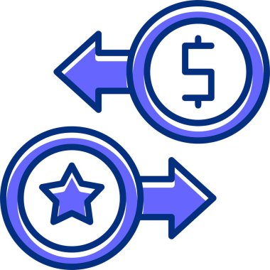 Sadakat Noktaları ikon vektör illüstrasyon tasarımı