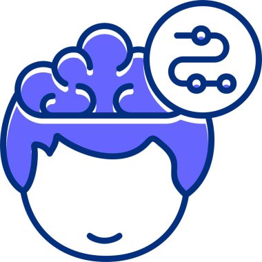 İnsan kafası simgesi, vektör illüstrasyonu basit tasarım