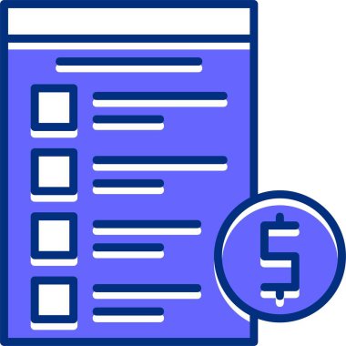 Bütçe finans simgesi, vektör illüstrasyonu 