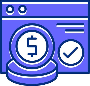 Ödeme simgesi, basit vektör illüstrasyonu