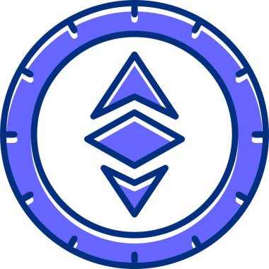 ethereum. Web simgesi basit illüstrasyon