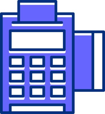 Satış noktası, POS, beyaz arkaplanda izole edilmiş simge 