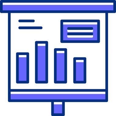 veri analizi düz simge, vektör, illüstrasyon 
