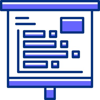 veri analizi düz simge, vektör, illüstrasyon 