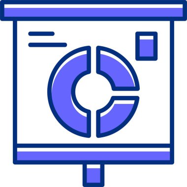 analitik grafik ikon vektör illüstrasyonu 
