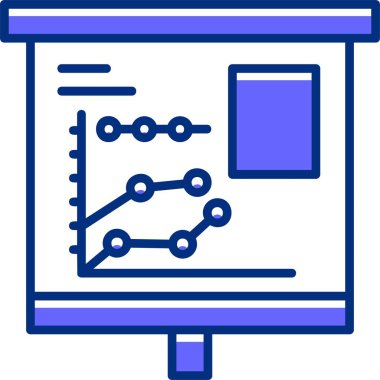analitik grafik ikon vektör illüstrasyonu 