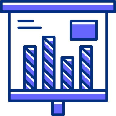veri analizi düz simge, vektör, illüstrasyon 