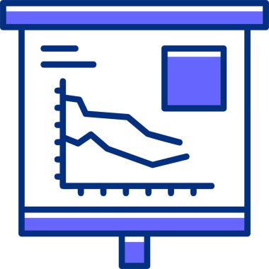 Eşsiz iş grafiği vektör çizelgesi simgesi 