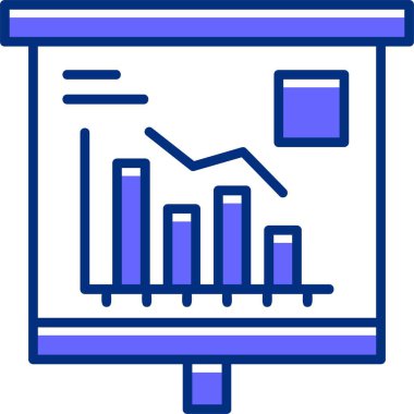 analitik grafik ikon vektör illüstrasyonu 