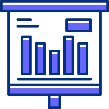 veri analizi düz simge, vektör, illüstrasyon 