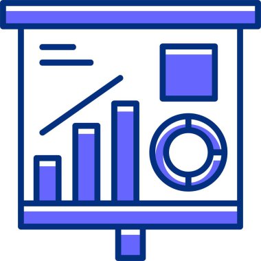analitik sunum simgesi vektör illüstrasyonu
