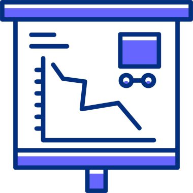 Eşsiz iş grafiği vektör çizelgesi simgesi 