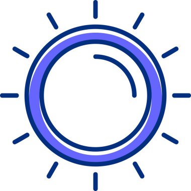 Güneş. Web simgesi basit illüstrasyon