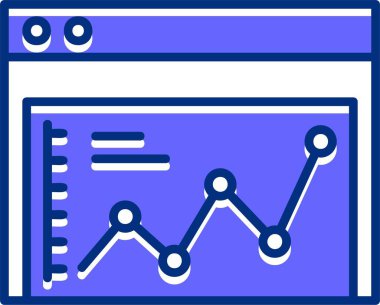 grafik düz vektör simgesi, istatistik