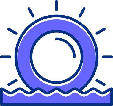 Güneş simgesinin vektör illüstrasyonu 