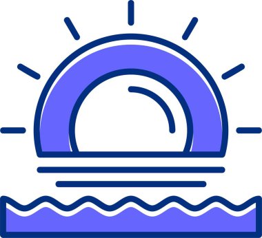 Güneş simgesinin vektör illüstrasyonu 