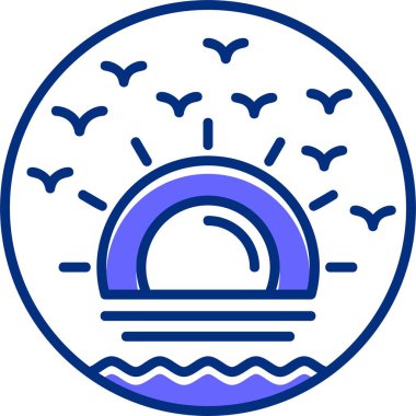 Güneş simgesinin vektör illüstrasyonu 