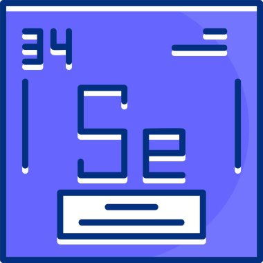Selenyum vektör çizimi, kimyasal element simgesi