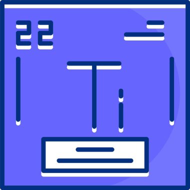 Titanyum vektör çizimi, kimyasal element simgesi