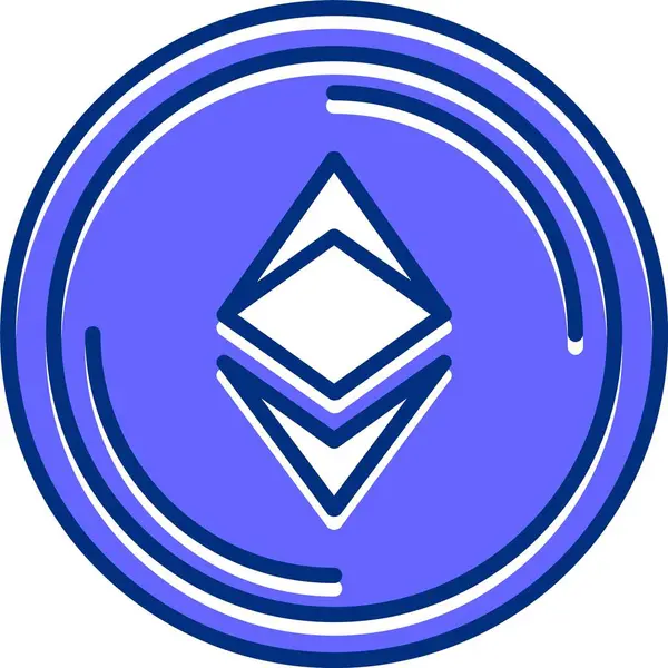 ethereum. Web simgesi basit illüstrasyon