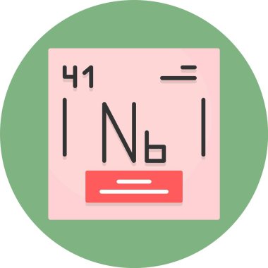 Niobium Icon. Vector Template Illustration for Web Design clipart