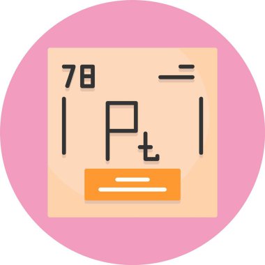 Beyaz zemin üzerinde izole edilmiş platin kimyasal element simgesi. Renyum simge vektörü