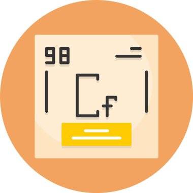 kaliforniyum simgesi vektör illüstrasyon tasarımı