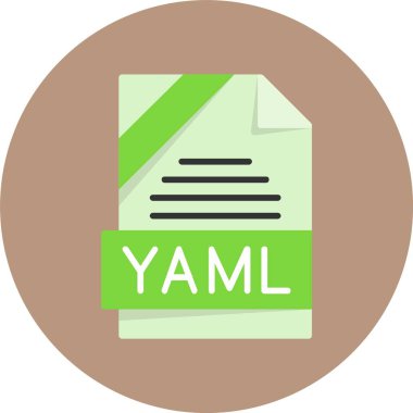 YAML dosya biçimi vektör illüstrasyonu    
