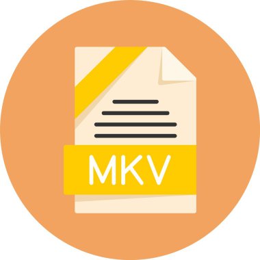 mkv dosya biçimi vektör illüstrasyonu                    