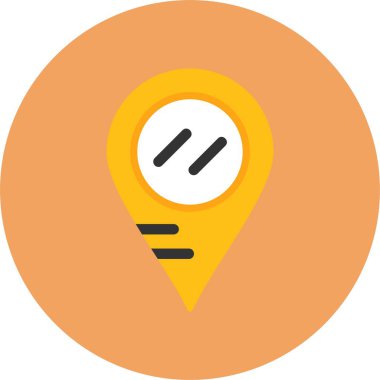 harita işaretçisi düz ikon vektör çizimi 