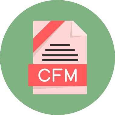 CFM file format icon vector illustration                     clipart