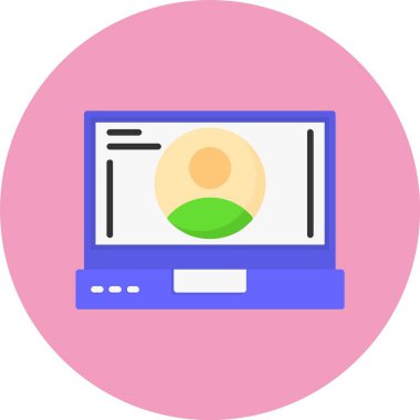 Profil. Web simgesi basit illüstrasyon