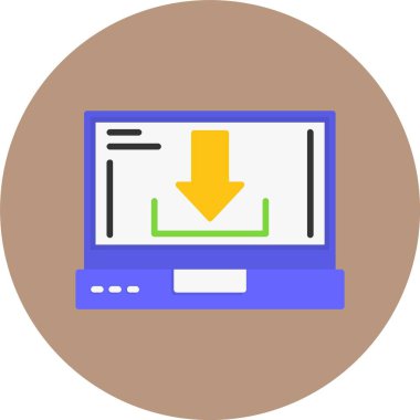 Vektör illüstrasyon simgesi indirme işareti