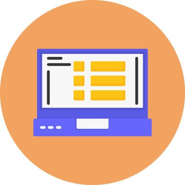 Web Menü Simgesi. Web Düğmesi kavramı. Vektör İllüstrasyonu. Düz Tasarım Biçimi