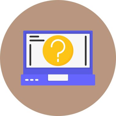 Soru işareti düz vektör simgesi 