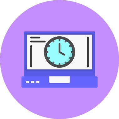 Saat simgesi vektör illüstrasyonu 