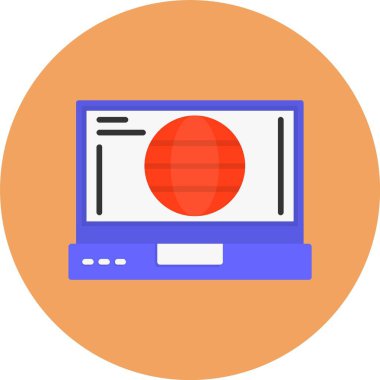 Bir dünya simgesinin vektör illüstrasyonu 