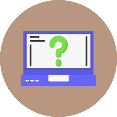 vektör soru işareti düz simgesi