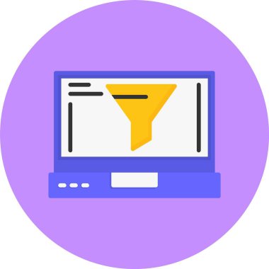 Süzgeç. Web simgesi basit illüstrasyon