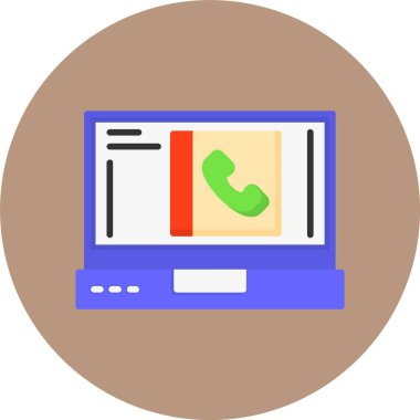 İletişim bilgileri simgesi, kartvizit ve web sitesi için vektör