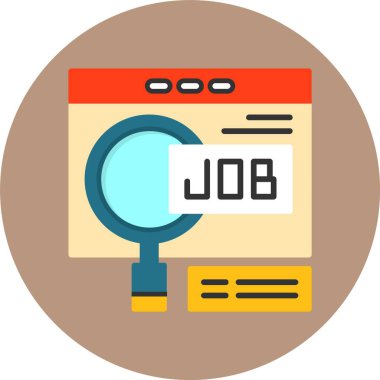 Büyütme cam simgesi vektör illüstrasyonu