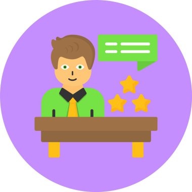 Röportajcı web simgesi vektör çizimi