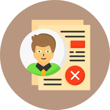 Reddedildi. Web simgesi vektör illüstrasyonu                            