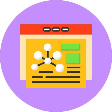 Ağ Simgesi, vektör illüstrasyonu basit tasarım