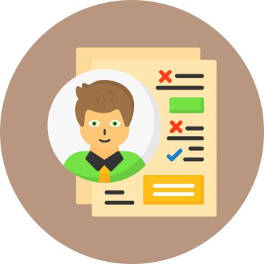 Değerlendirme web simgesi, basit vektör illüstrasyonu