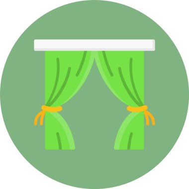 perde simgesinin vektör illüstrasyonu