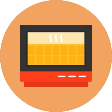 Isıtıcı ağ simgesi, basit vektör illüstrasyonu